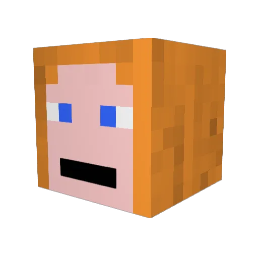 asle13 Minecraft avatar head, 3D render
