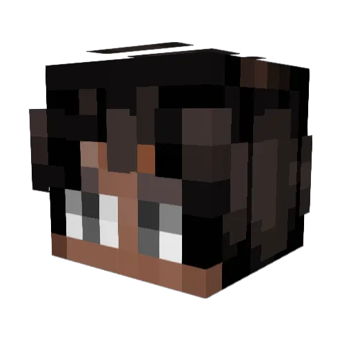 asmaleha Minecraft avatar head, 3D render
