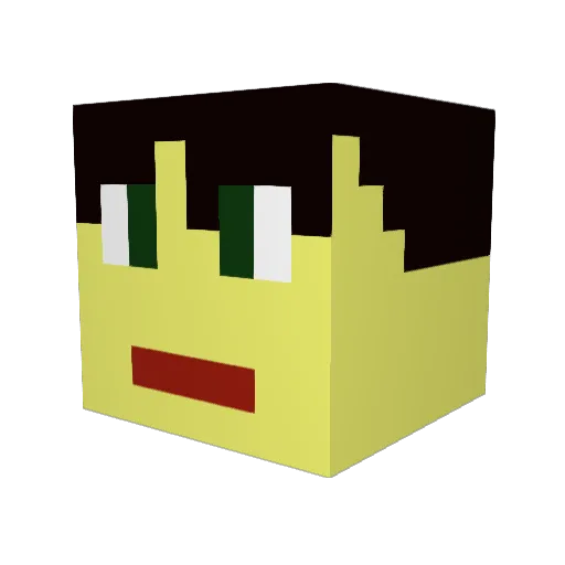 asmaycroft Minecraft avatar head, 3D render