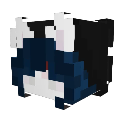 asmbiguous Minecraft avatar head, 3D render
