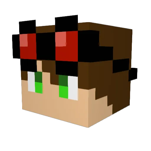 asmminer Minecraft avatar head, 3D render
