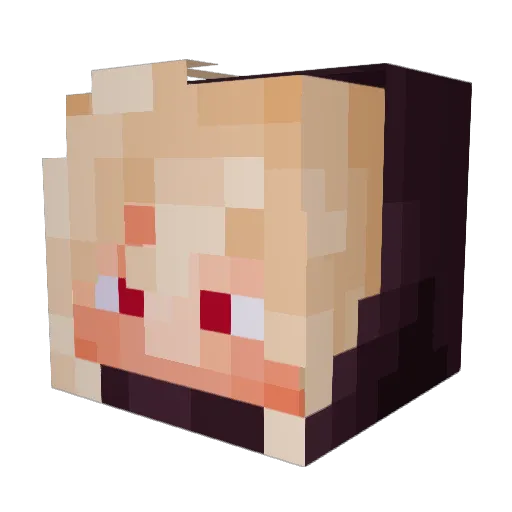asmoDeulyon Minecraft avatar head, 3D render