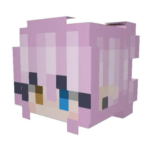 asmyde Minecraft avatar head, 3D render
