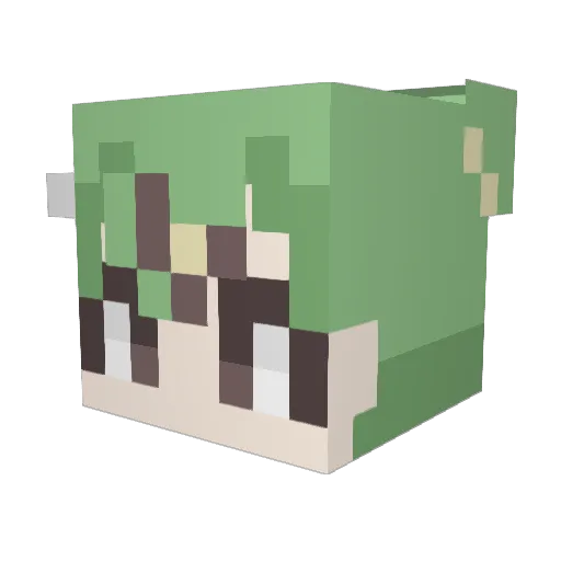 aso5 Minecraft avatar head, 3D render