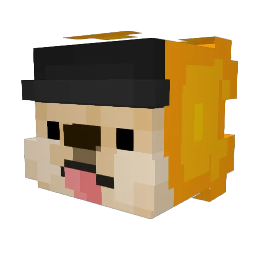 asoTHEkuya Minecraft avatar head, 3D render