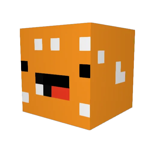asoggyburger Minecraft avatar head, 3D render