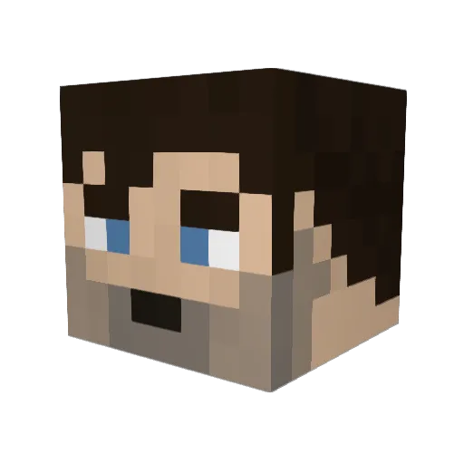 asomesparta Minecraft avatar head, 3D render