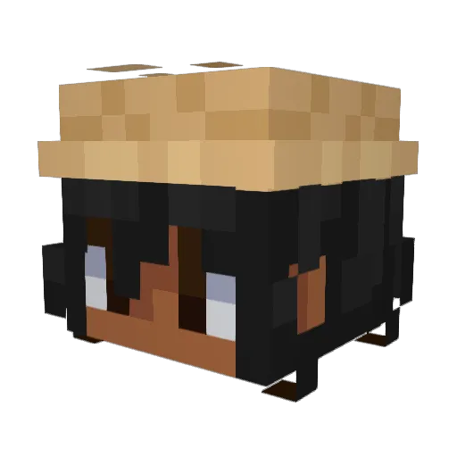 aspem Minecraft avatar head, 3D render