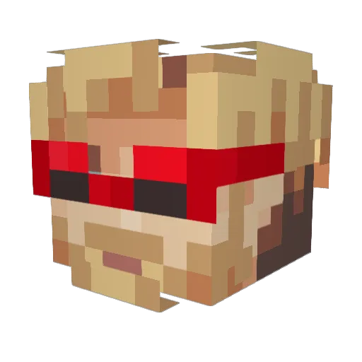 aspli01 Minecraft avatar head, 3D render