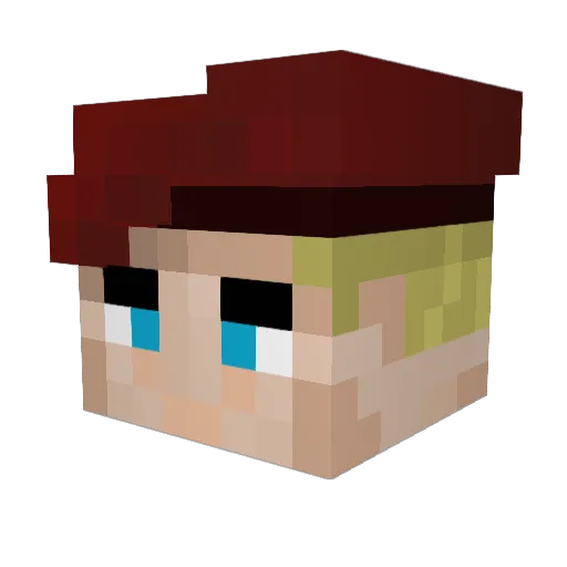 asprid Minecraft avatar head, 3D render