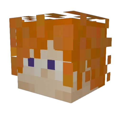 asqel Minecraft avatar head, 3D render