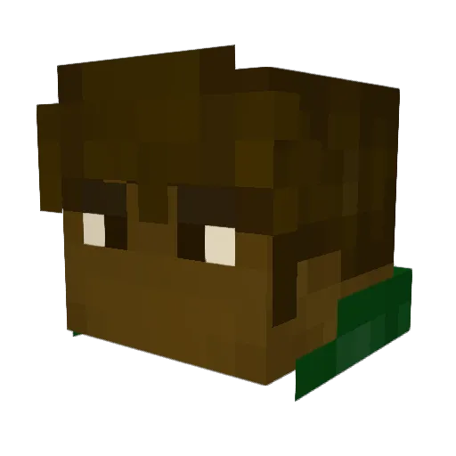 asqule Minecraft avatar head, 3D render