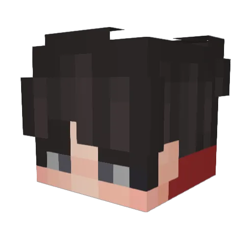 asraavxr_ Minecraft avatar head, 3D render