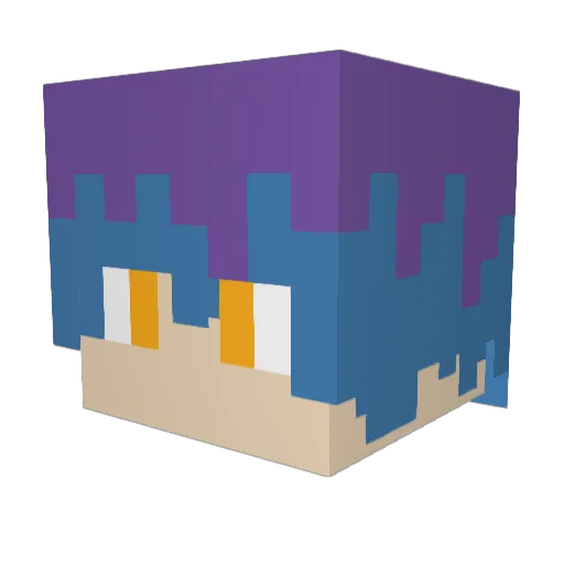 asradinsky Minecraft avatar head, 3D render