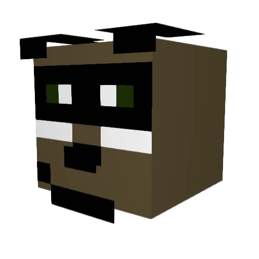 asreal2 Minecraft avatar head, 3D render