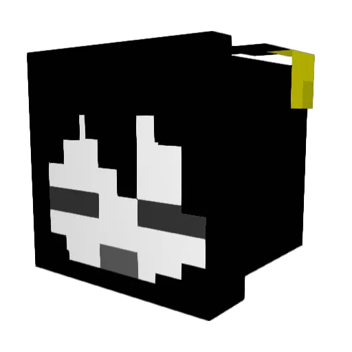 asrieluz Minecraft avatar head, 3D render