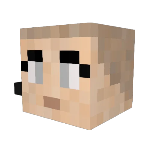 asrizaru Minecraft avatar head, 3D render