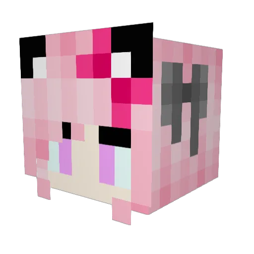 asrlol Minecraft avatar head, 3D render