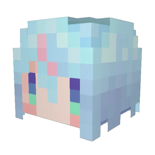 asrunmoon Minecraft avatar head, 3D render