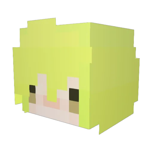 asrxa Minecraft avatar head, 3D render