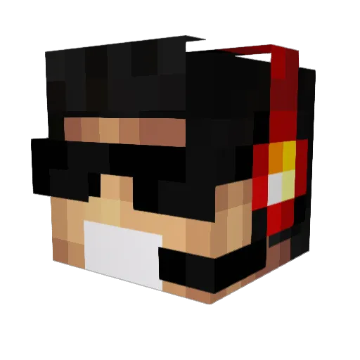 assafrao Minecraft avatar head, 3D render