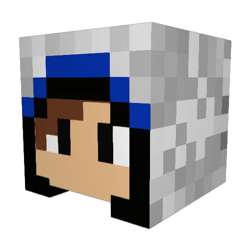 assasinortiz Minecraft avatar head, 3D render