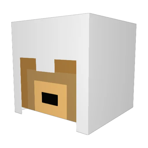 assasinrs Minecraft avatar head, 3D render