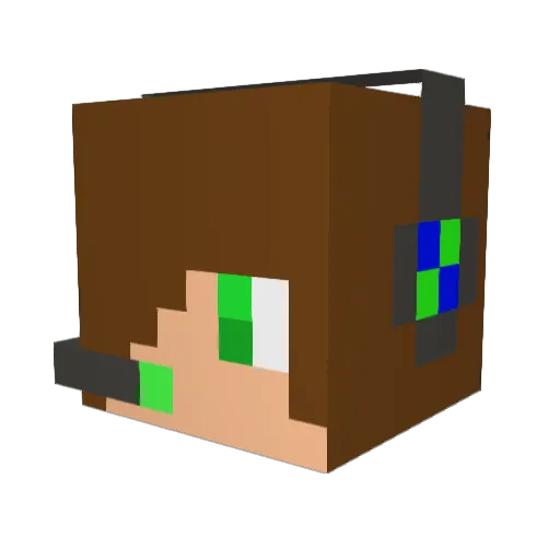 assass834 Minecraft avatar head, 3D render