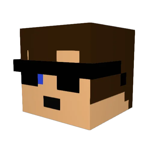 assassins1001 Minecraft avatar head, 3D render