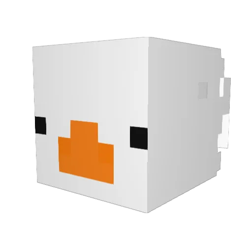 assawow1 Minecraft avatar head, 3D render