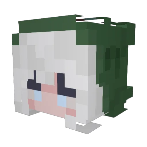 assazel Minecraft avatar head, 3D render