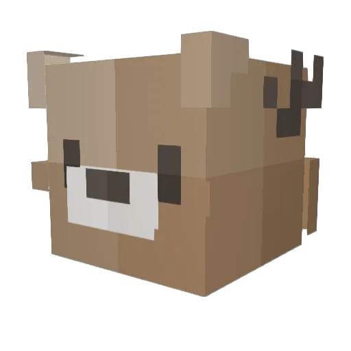 assbumxx Minecraft avatar head, 3D render