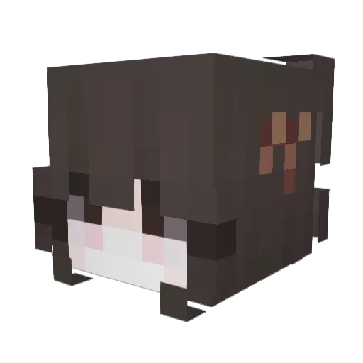 assgame Minecraft avatar head, 3D render