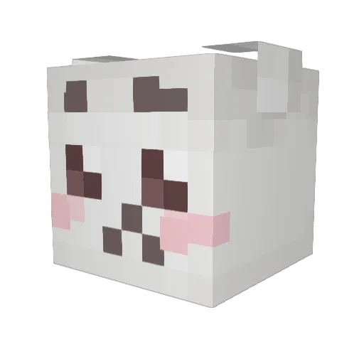 asshlie Minecraft avatar head, 3D render