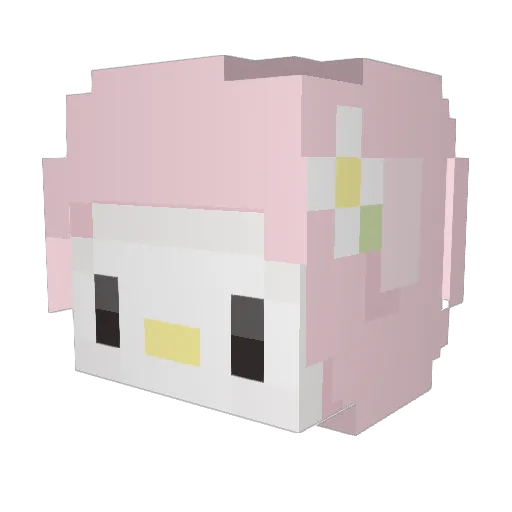 assiiiluv Minecraft avatar head, 3D render