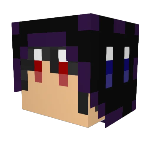 assiok Minecraft avatar head, 3D render