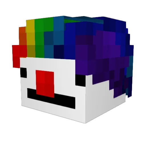assou Minecraft avatar head, 3D render