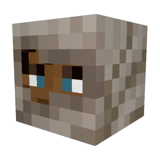 assumeform Minecraft avatar head, 3D render