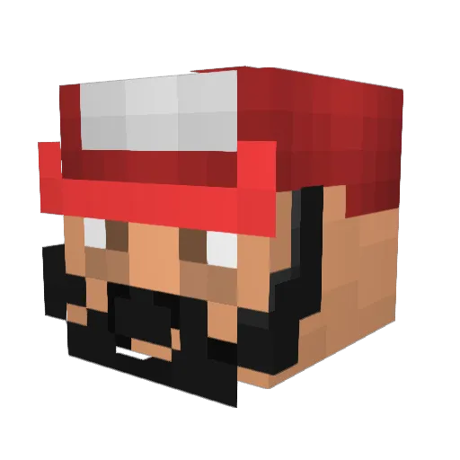 asswhup Minecraft avatar head, 3D render
