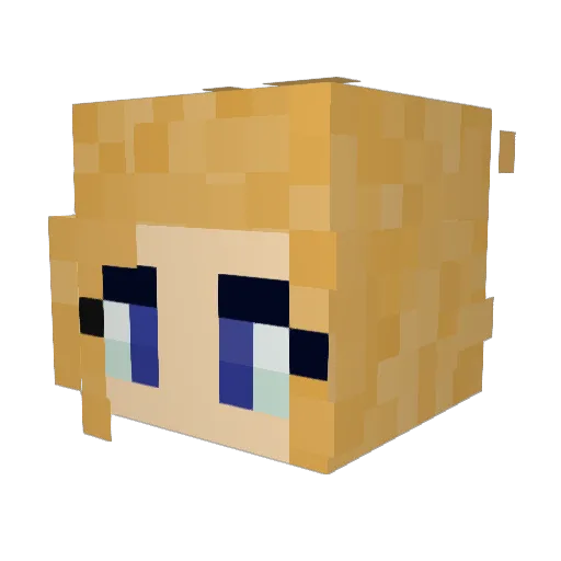 asta1094 Minecraft avatar head, 3D render