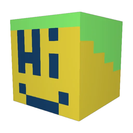 astamox Minecraft avatar head, 3D render