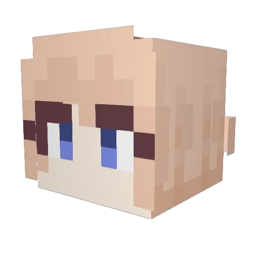 astar_1029 Minecraft avatar head, 3D render