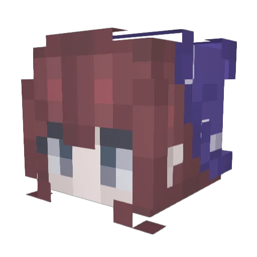 asteeer Minecraft avatar head, 3D render