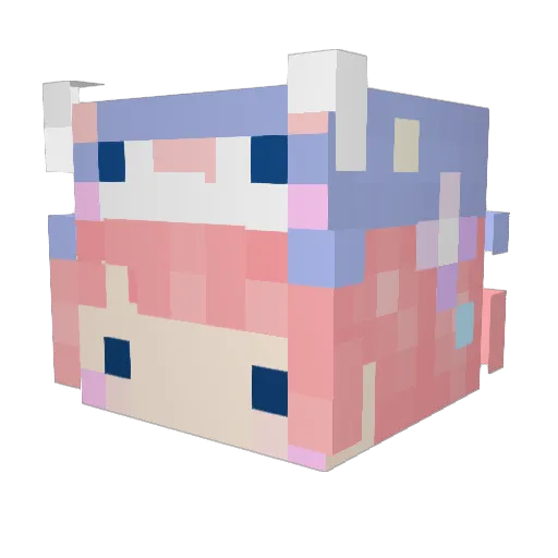 aster0423 Minecraft avatar head, 3D render