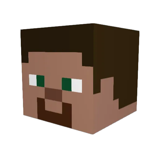 aster4_ Minecraft avatar head, 3D render
