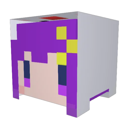 aster_ruderi Minecraft avatar head, 3D render