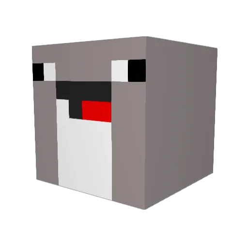 astergui Minecraft avatar head, 3D render