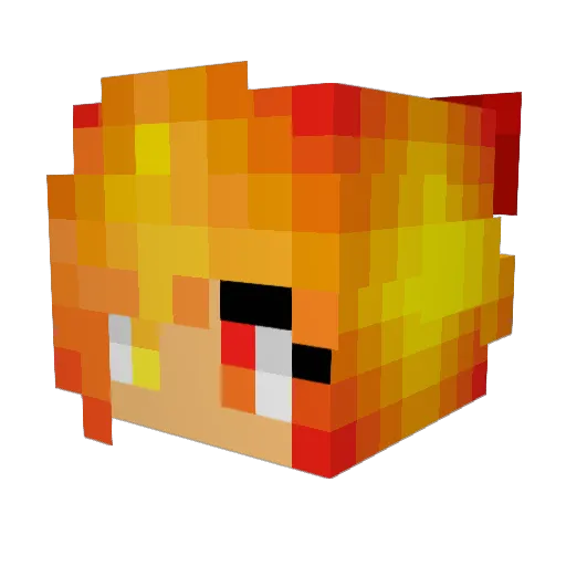 asterisk_Sans Minecraft avatar head, 3D render