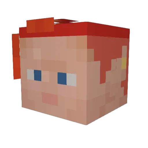 asterism3fold Minecraft avatar head, 3D render