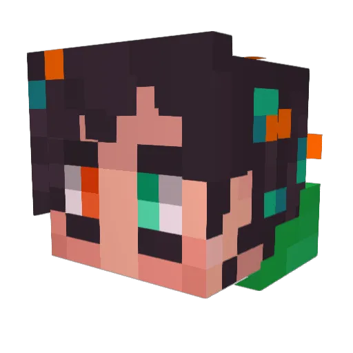 asterrsk Minecraft avatar head, 3D render